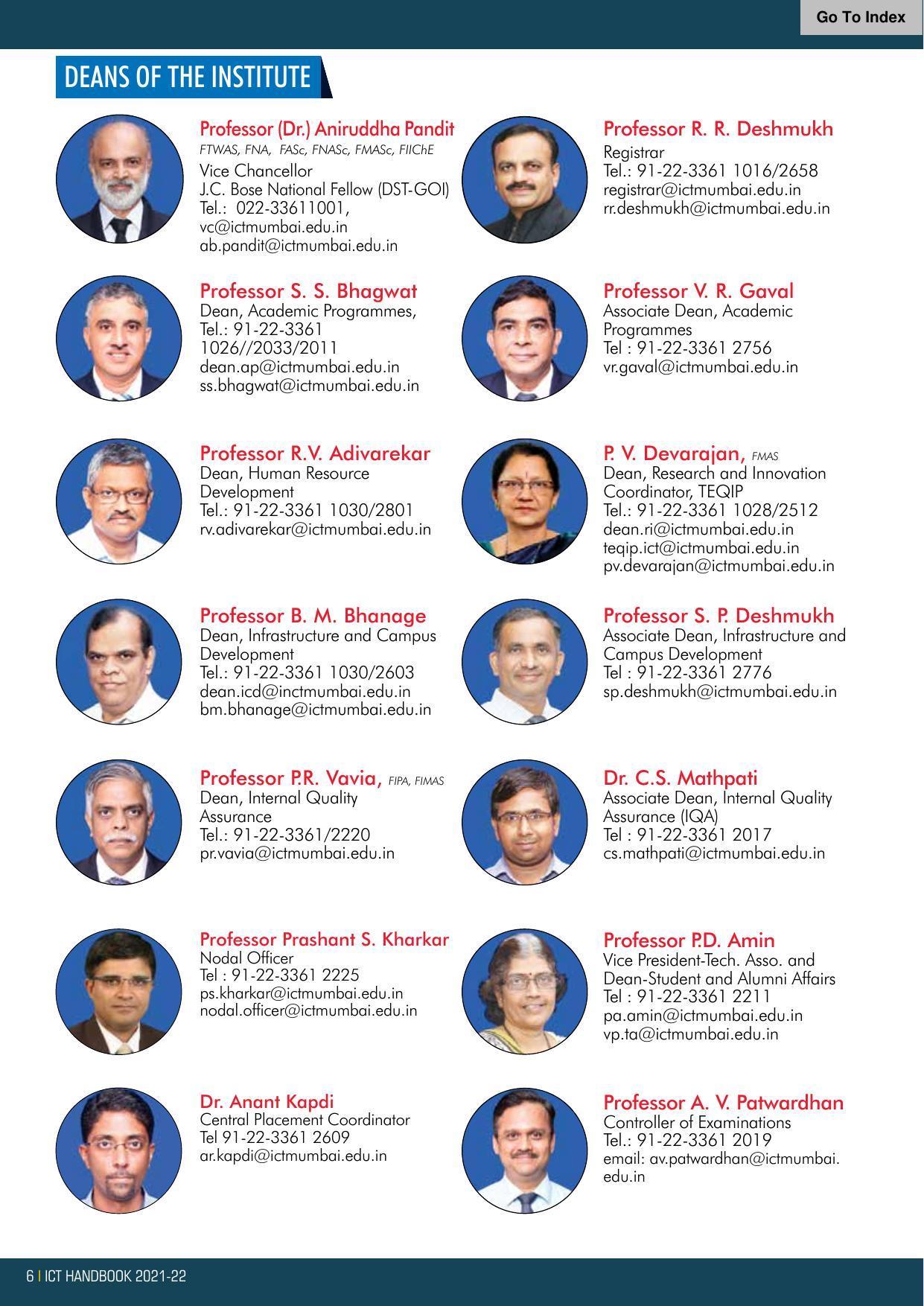 Institute of Chemical Technology (ICT), Mumbai Prospectus 2021-22 - Page 6