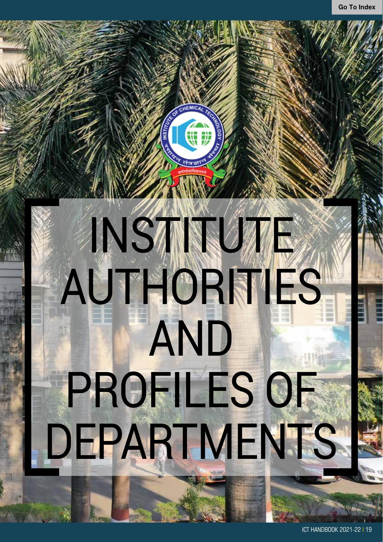 Institute of Chemical Technology (ICT), Mumbai Prospectus 2021-22 - Page 19