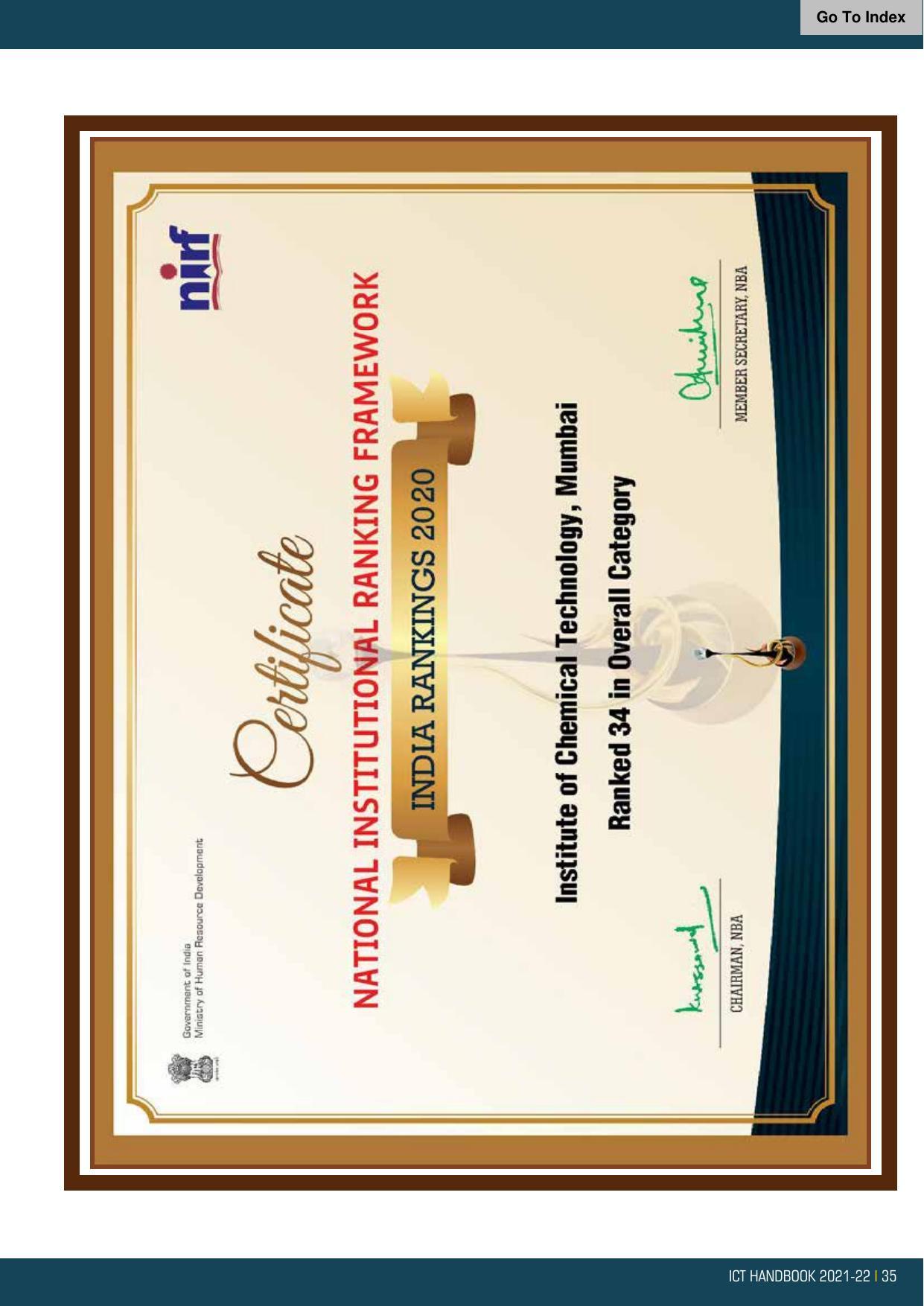 Institute of Chemical Technology (ICT), Mumbai Prospectus 2021-22 - Page 35