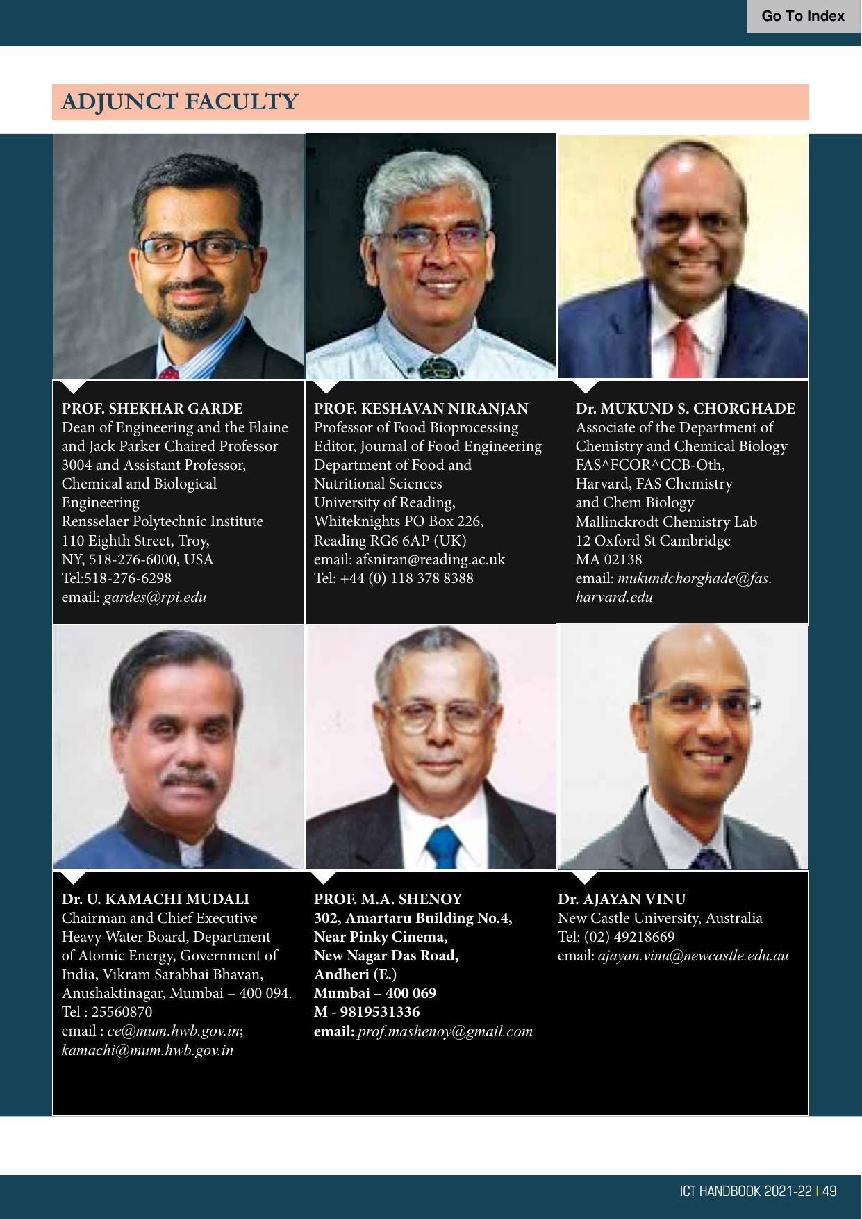 Institute of Chemical Technology (ICT), Mumbai Prospectus 2021-22 - Page 49