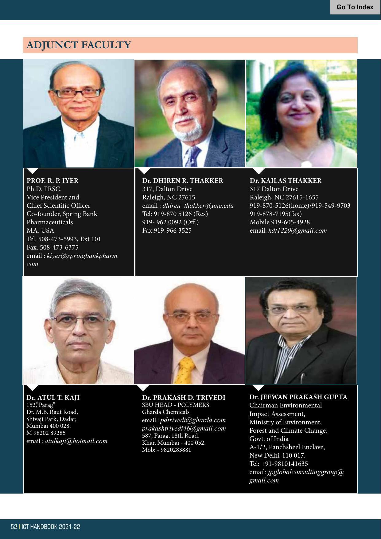Institute of Chemical Technology (ICT), Mumbai Prospectus 2021-22 - Page 52