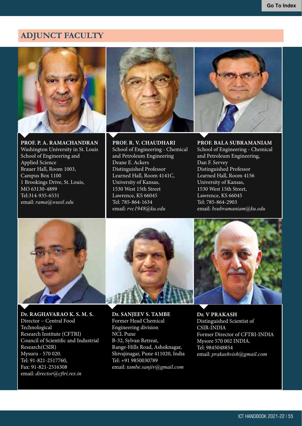 Institute of Chemical Technology (ICT), Mumbai Prospectus 2021-22 - Page 55