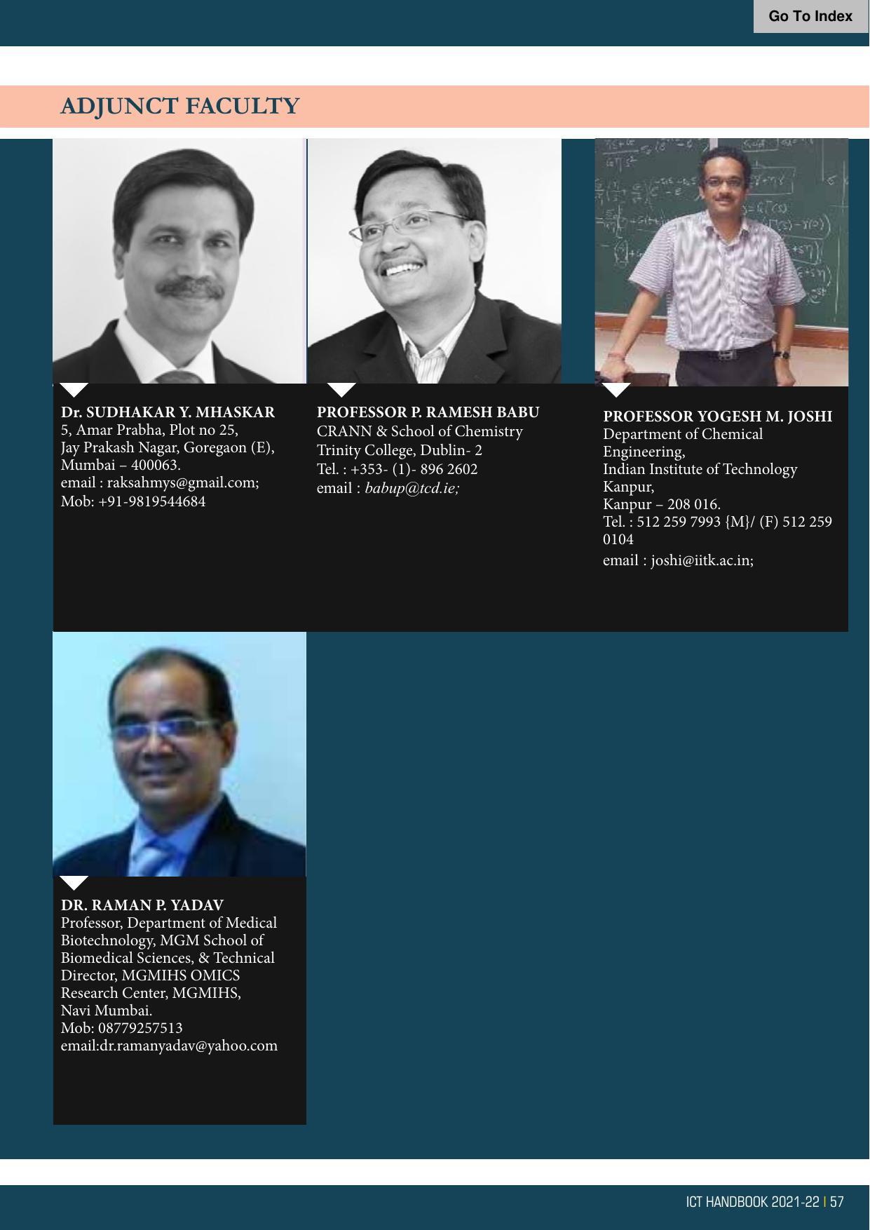 Institute of Chemical Technology (ICT), Mumbai Prospectus 2021-22 - Page 57