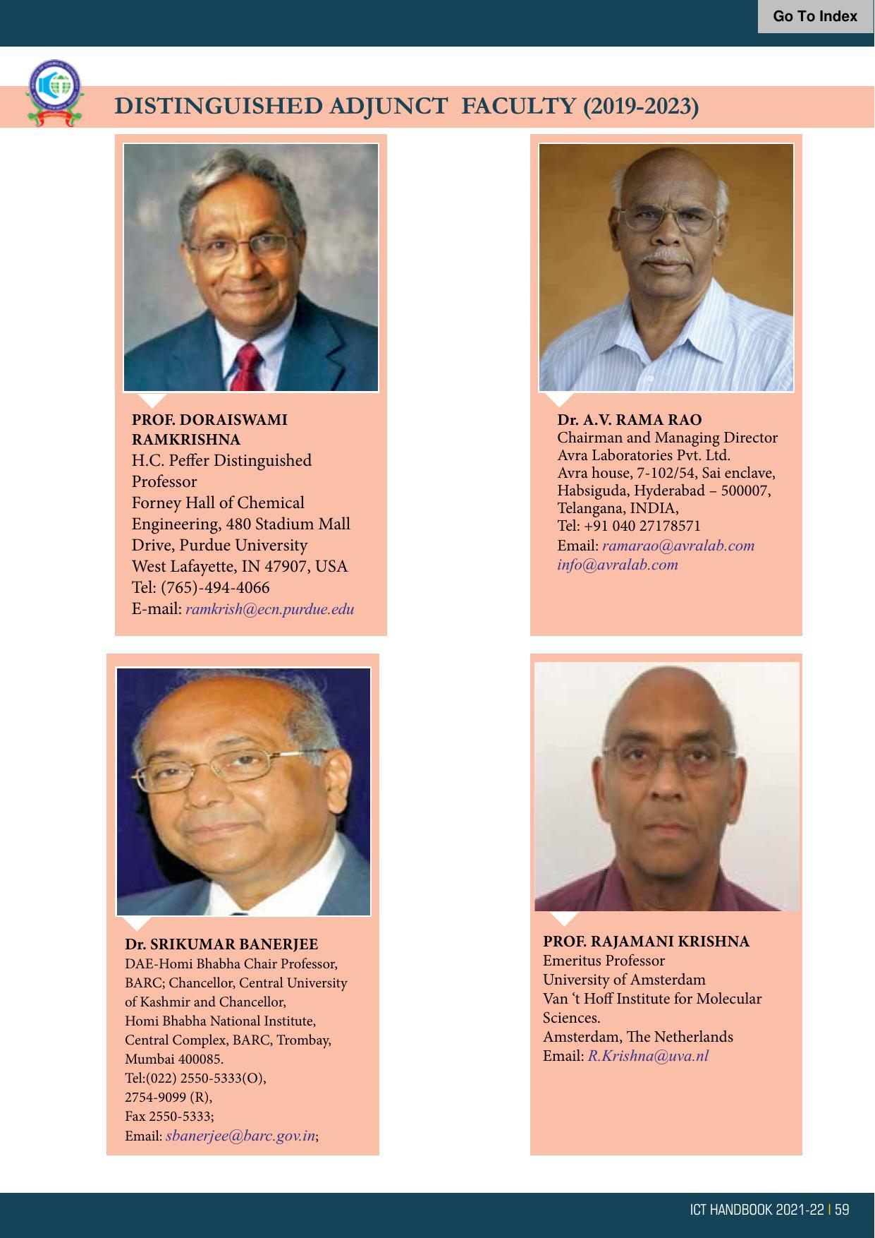 Institute of Chemical Technology (ICT), Mumbai Prospectus 2021-22 - Page 59