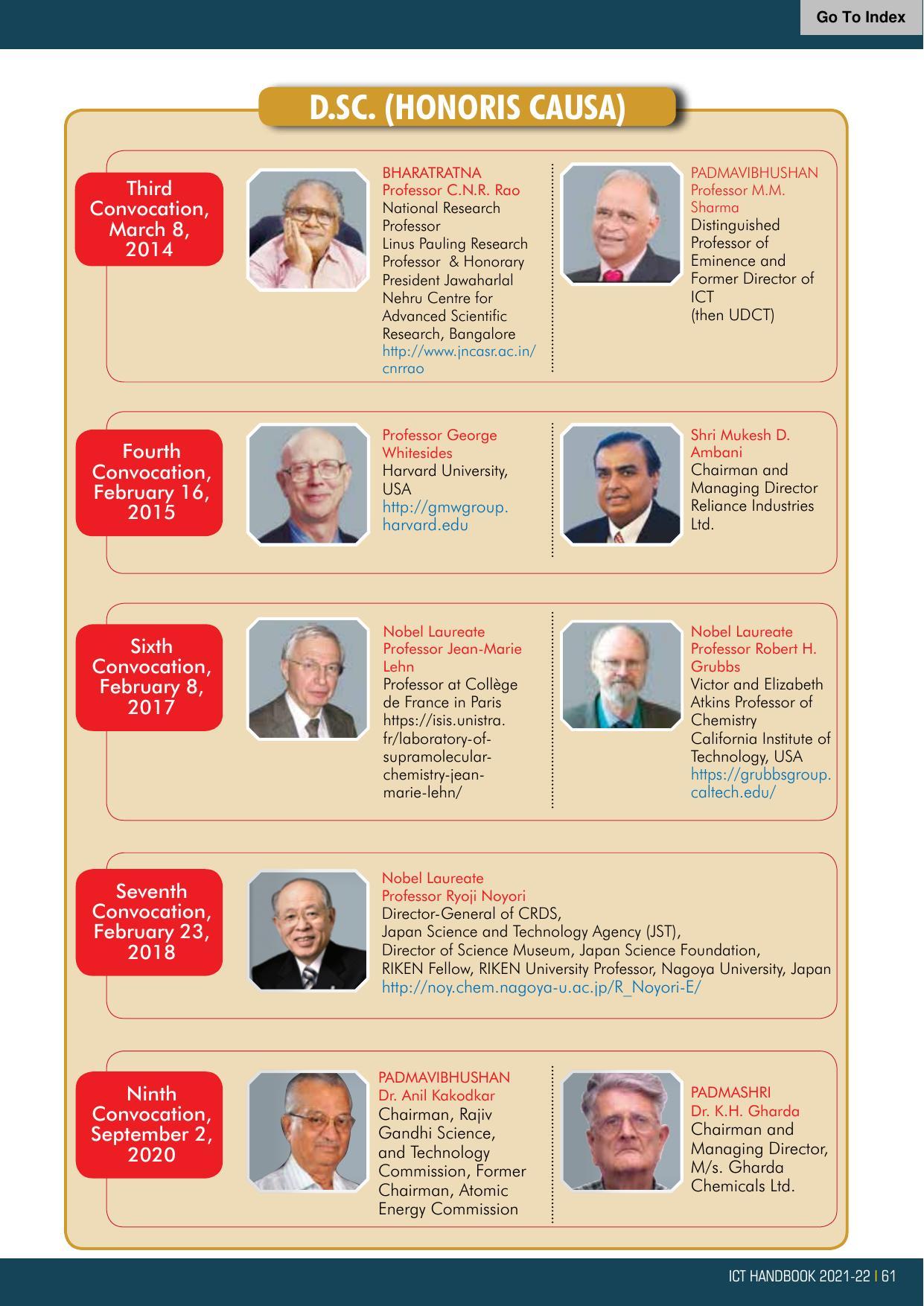 Institute of Chemical Technology (ICT), Mumbai Prospectus 2021-22 - Page 61