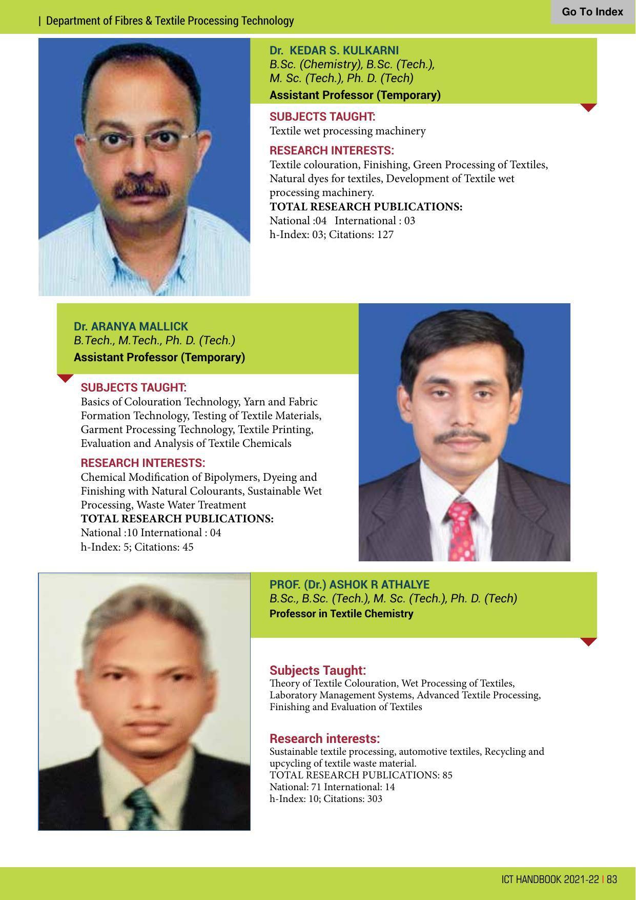 Institute of Chemical Technology (ICT), Mumbai Prospectus 2021-22 - Page 83