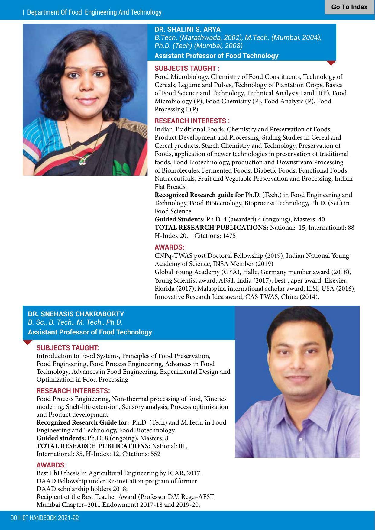 Institute of Chemical Technology (ICT), Mumbai Prospectus 2021-22 - Page 90
