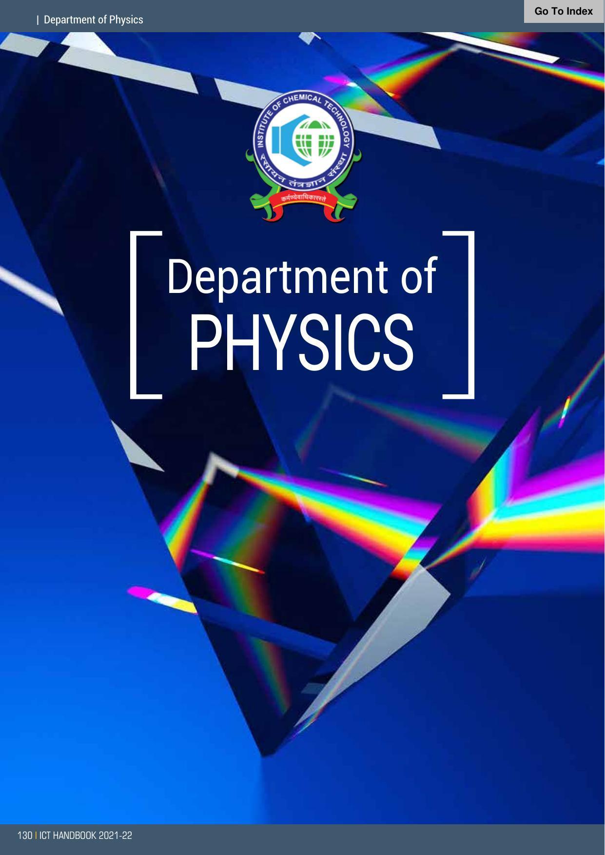 Institute of Chemical Technology (ICT), Mumbai Prospectus 2021-22 - Page 130