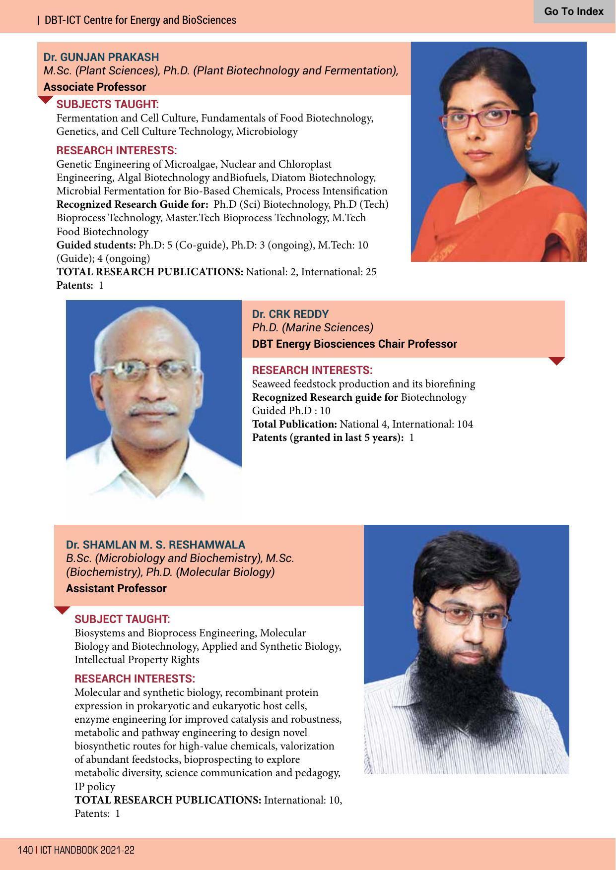 Institute of Chemical Technology (ICT), Mumbai Prospectus 2021-22 - Page 140