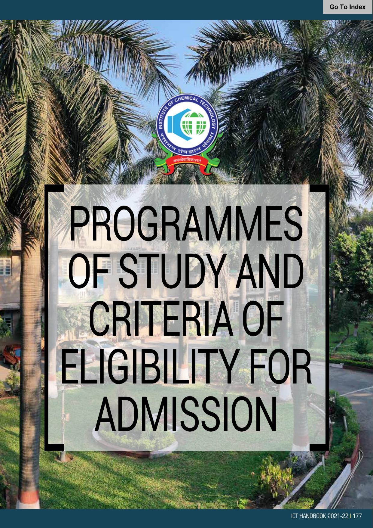 Institute of Chemical Technology (ICT), Mumbai Prospectus 2021-22 - Page 177
