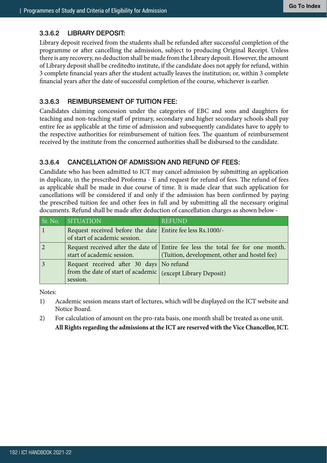 Institute of Chemical Technology (ICT), Mumbai Prospectus 2021-22 - Page 192