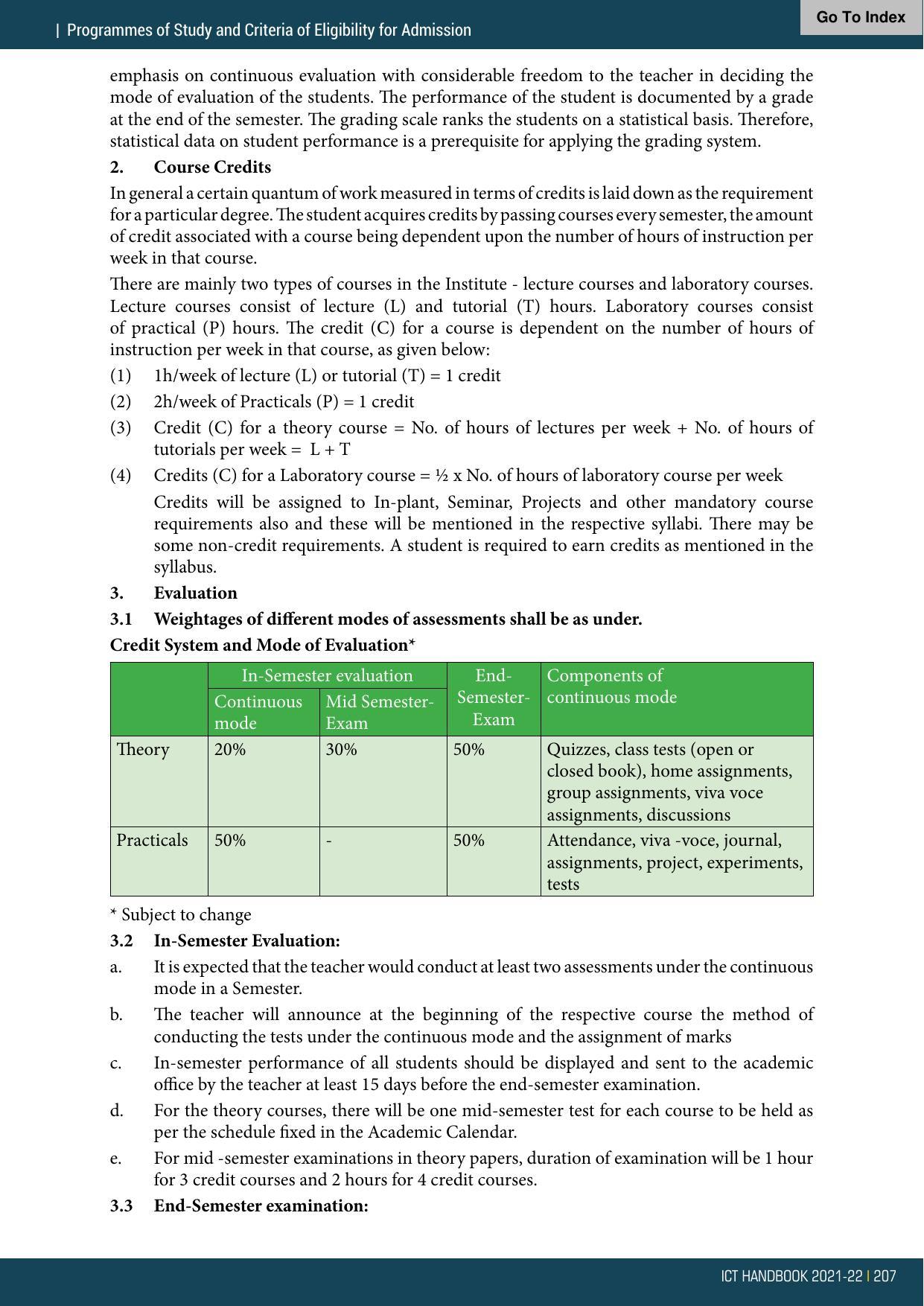 Institute of Chemical Technology (ICT), Mumbai Prospectus 2021-22 - Page 207