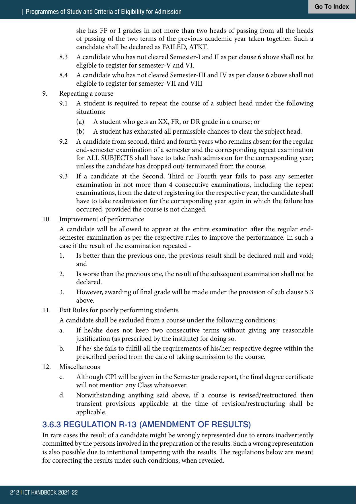 Institute of Chemical Technology (ICT), Mumbai Prospectus 2021-22 - Page 212