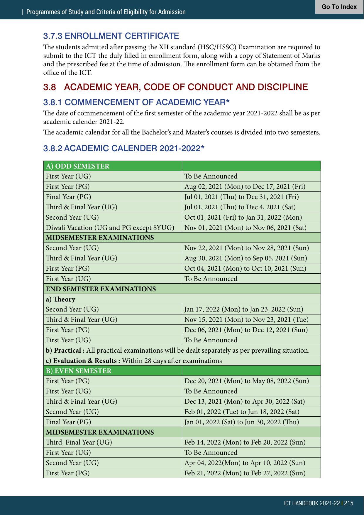 Institute of Chemical Technology (ICT), Mumbai Prospectus 2021-22 - Page 215