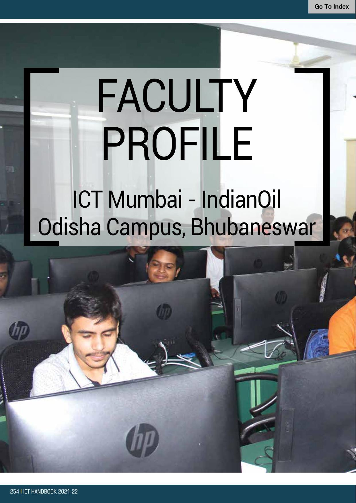 Institute of Chemical Technology (ICT), Mumbai Prospectus 2021-22 - Page 254