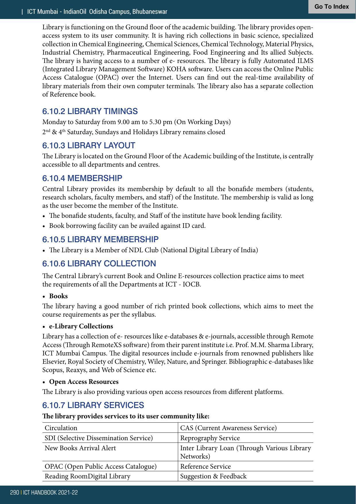 Institute of Chemical Technology (ICT), Mumbai Prospectus 2021-22 - Page 290