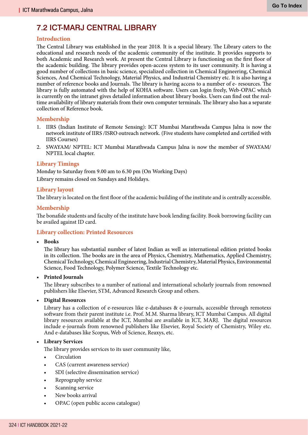Institute of Chemical Technology (ICT), Mumbai Prospectus 2021-22 - Page 324