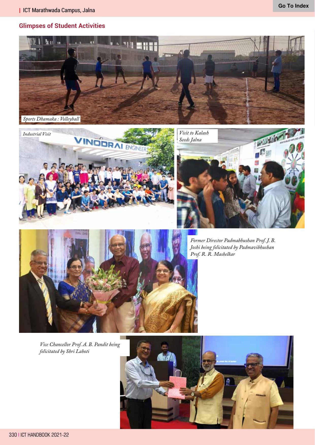 Institute of Chemical Technology (ICT), Mumbai Prospectus 2021-22 - Page 330