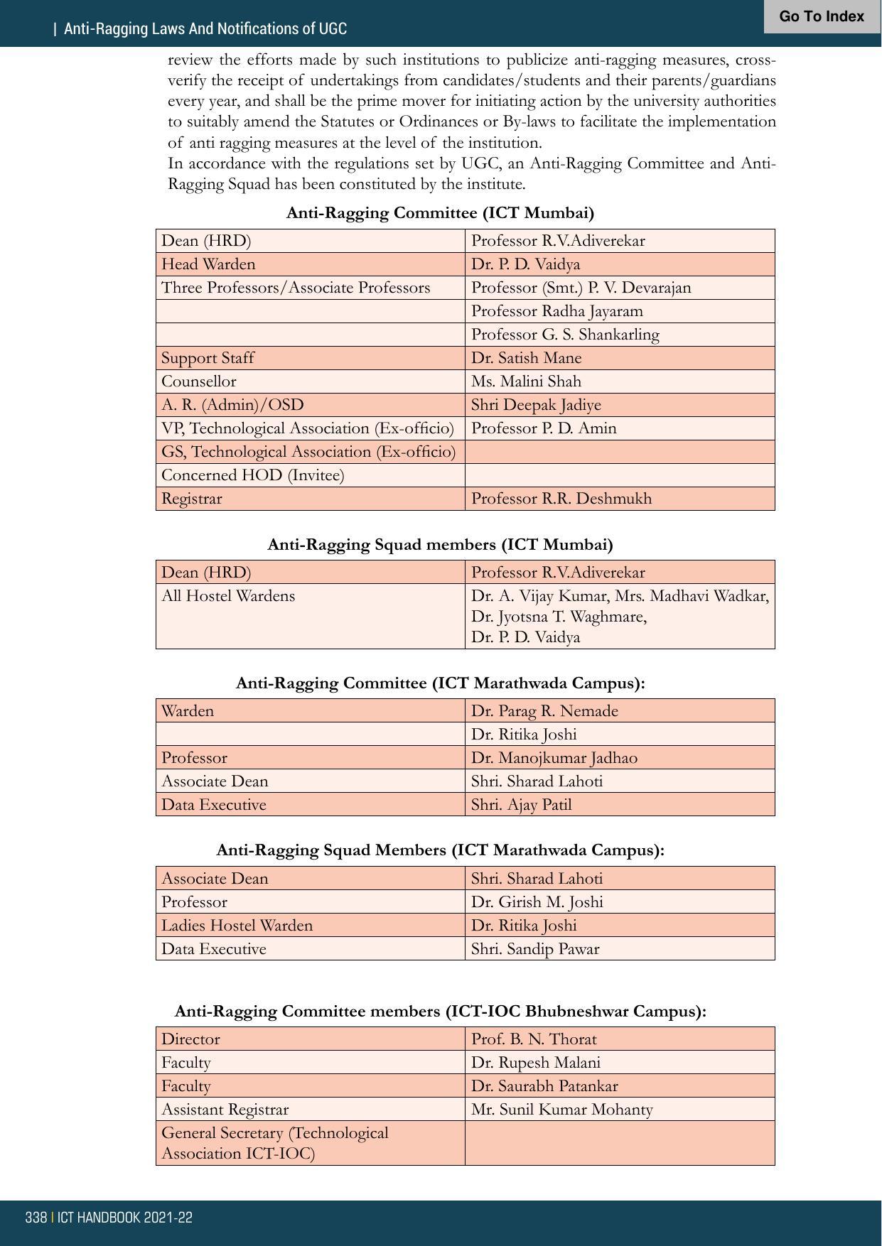 Institute of Chemical Technology (ICT), Mumbai Prospectus 2021-22 - Page 338