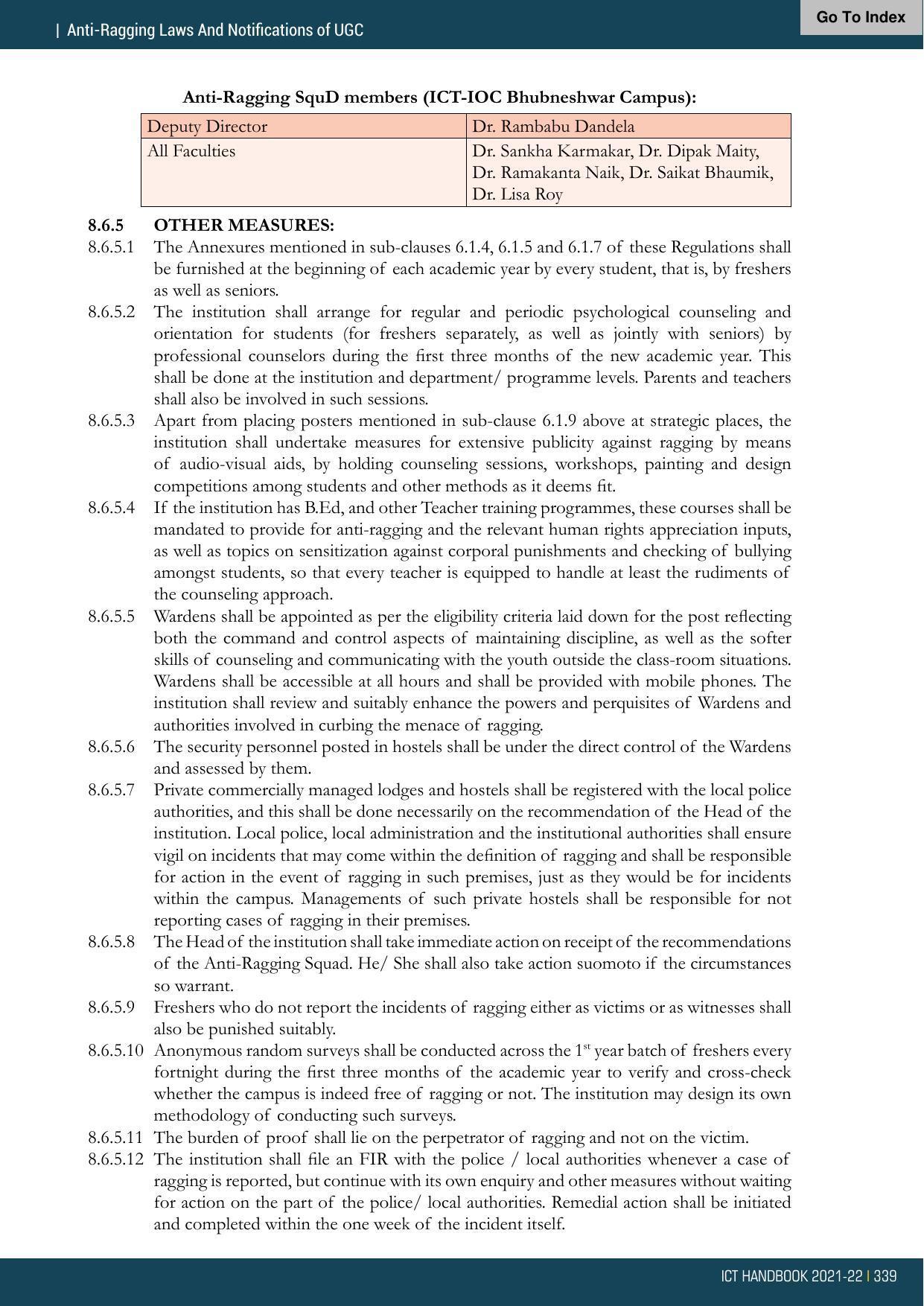 Institute of Chemical Technology (ICT), Mumbai Prospectus 2021-22 - Page 339