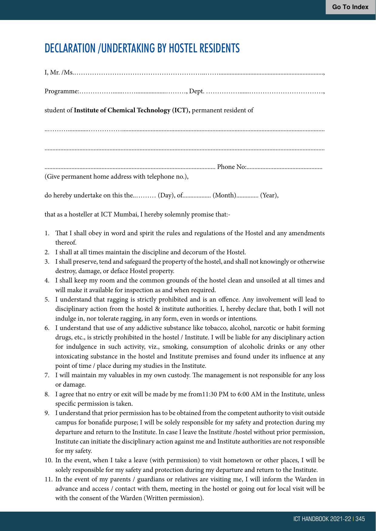 Institute of Chemical Technology (ICT), Mumbai Prospectus 2021-22 - Page 345