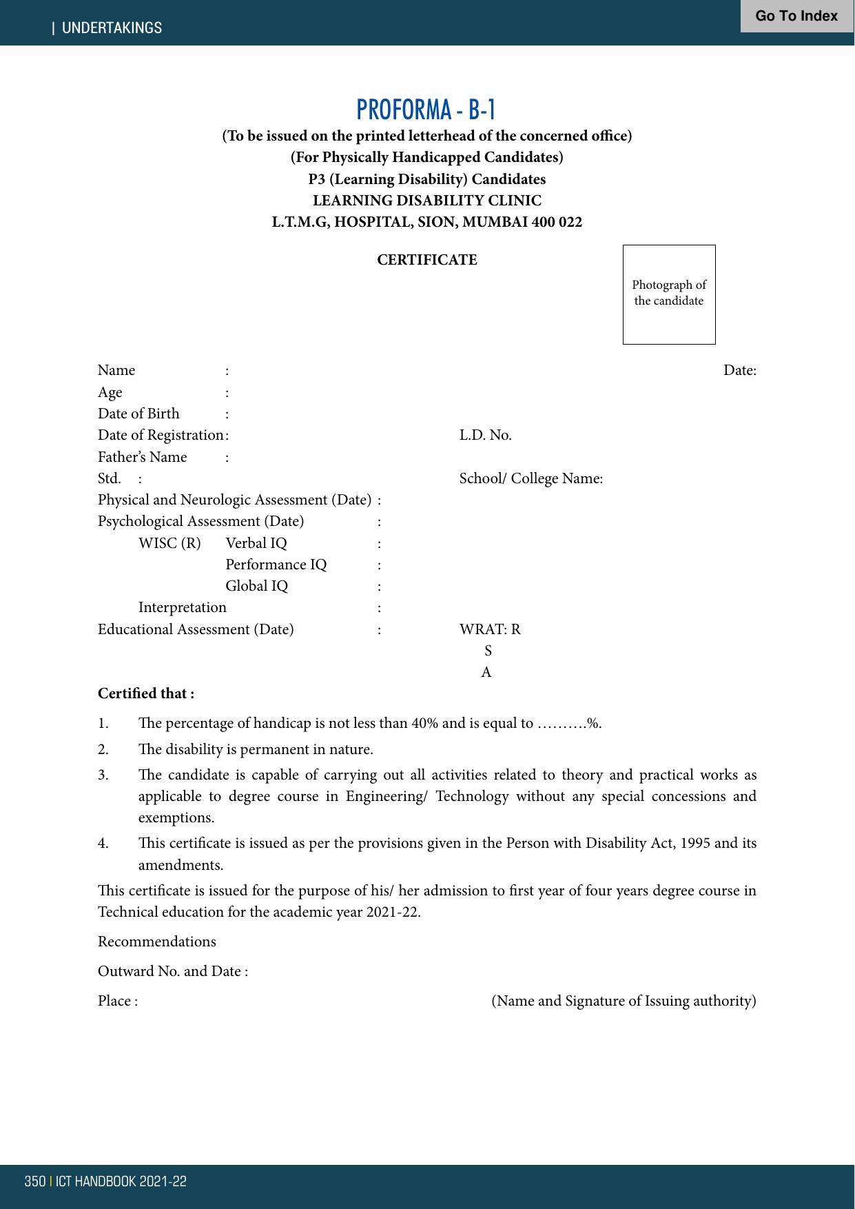 Institute of Chemical Technology (ICT), Mumbai Prospectus 2021-22 - Page 350