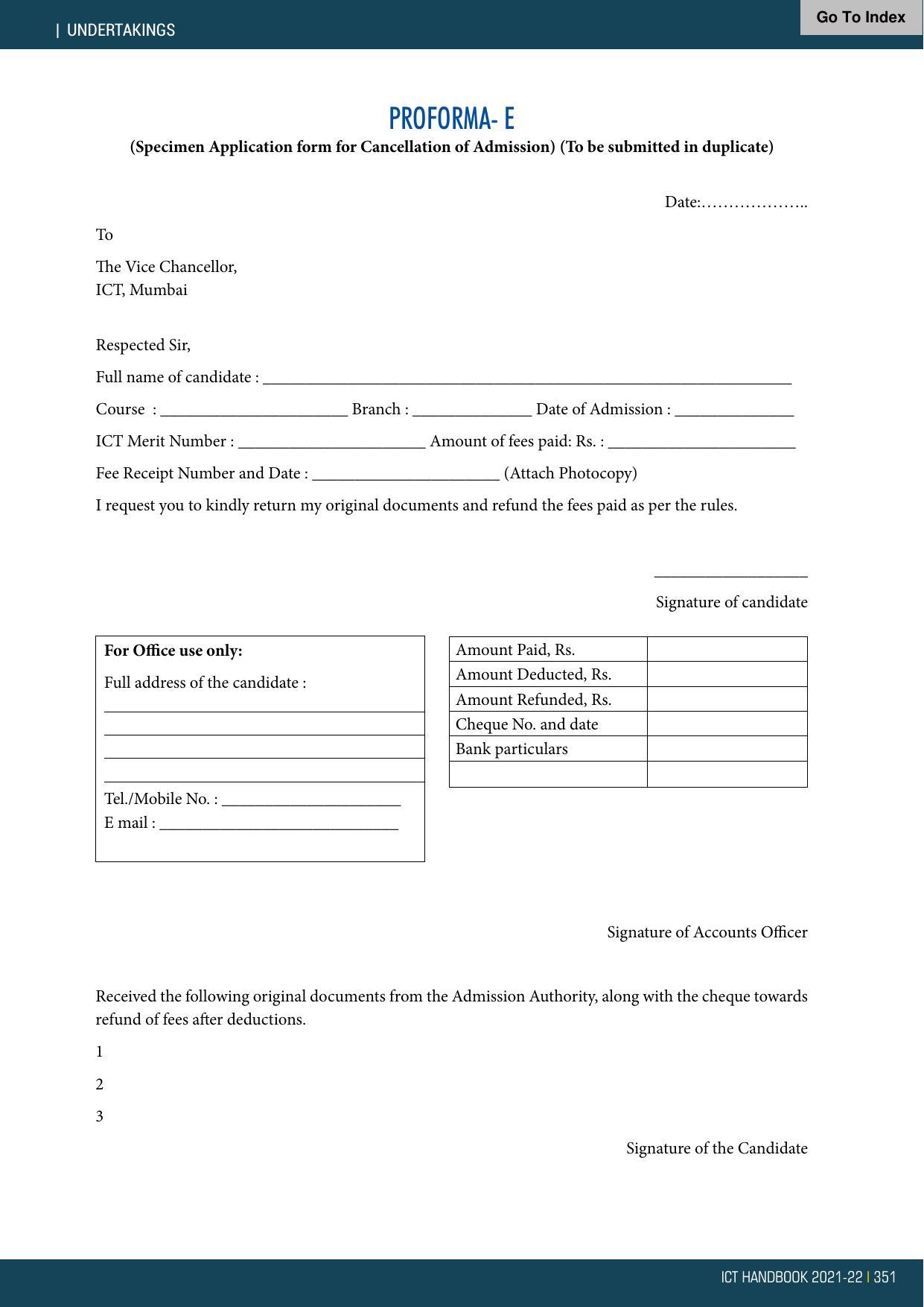Institute of Chemical Technology (ICT), Mumbai Prospectus 2021-22 - Page 351