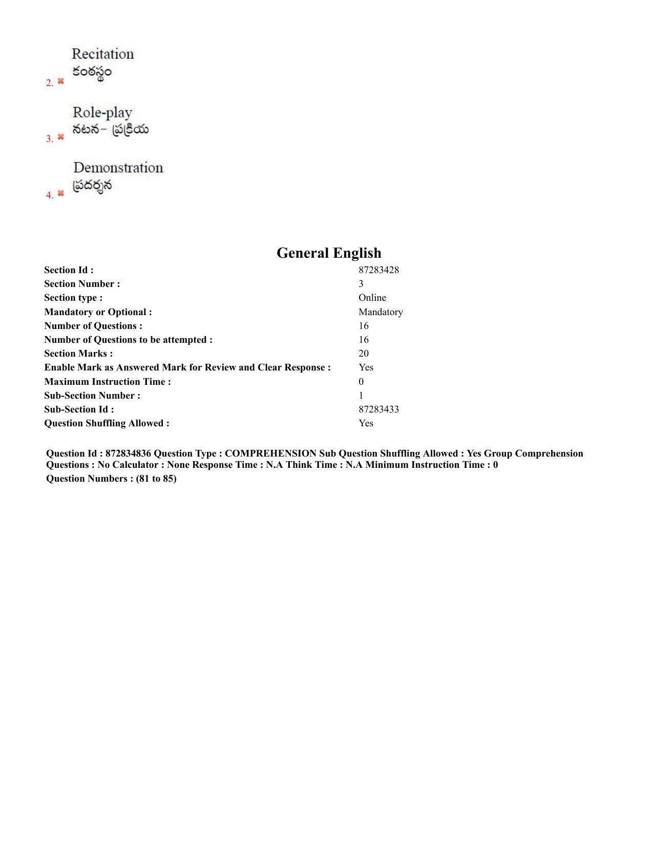 TS EDCET: 26th July 2022 Shift 2 Question Paper and Answer Key - Page 37