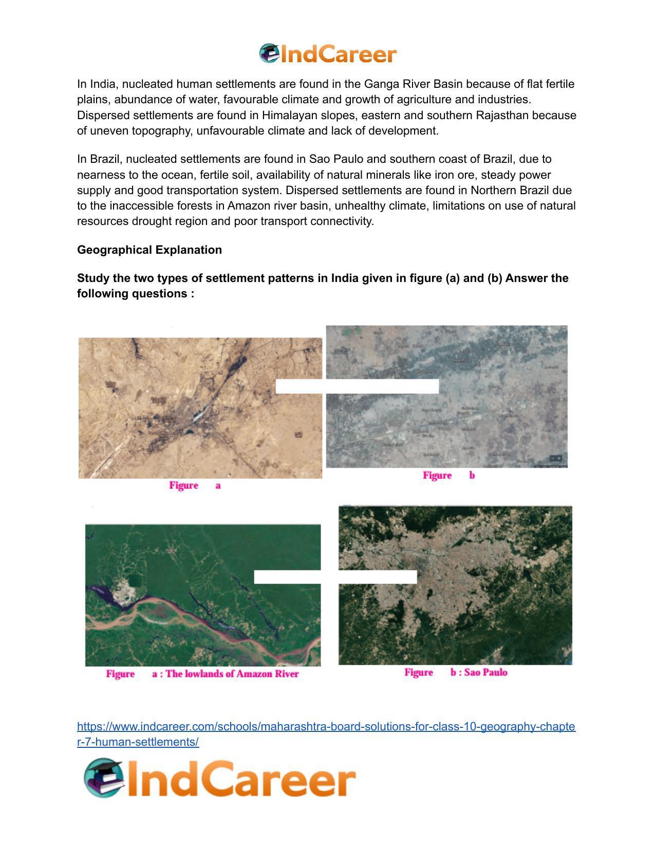 Maharashtra Board Solutions for Class 10- Geography: Chapter 7- Human Settlements - Page 8