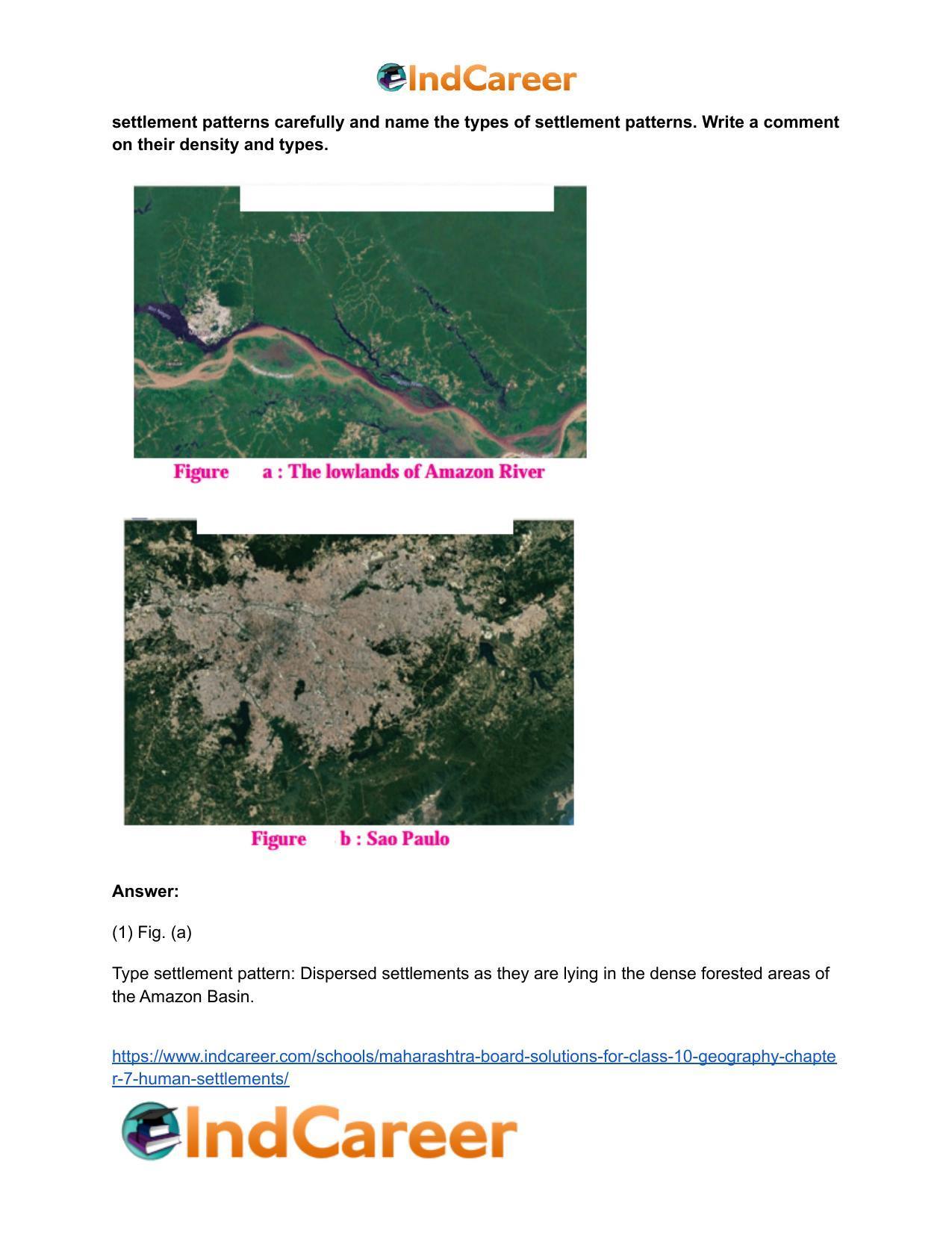 Maharashtra Board Solutions for Class 10- Geography: Chapter 7- Human Settlements - Page 12
