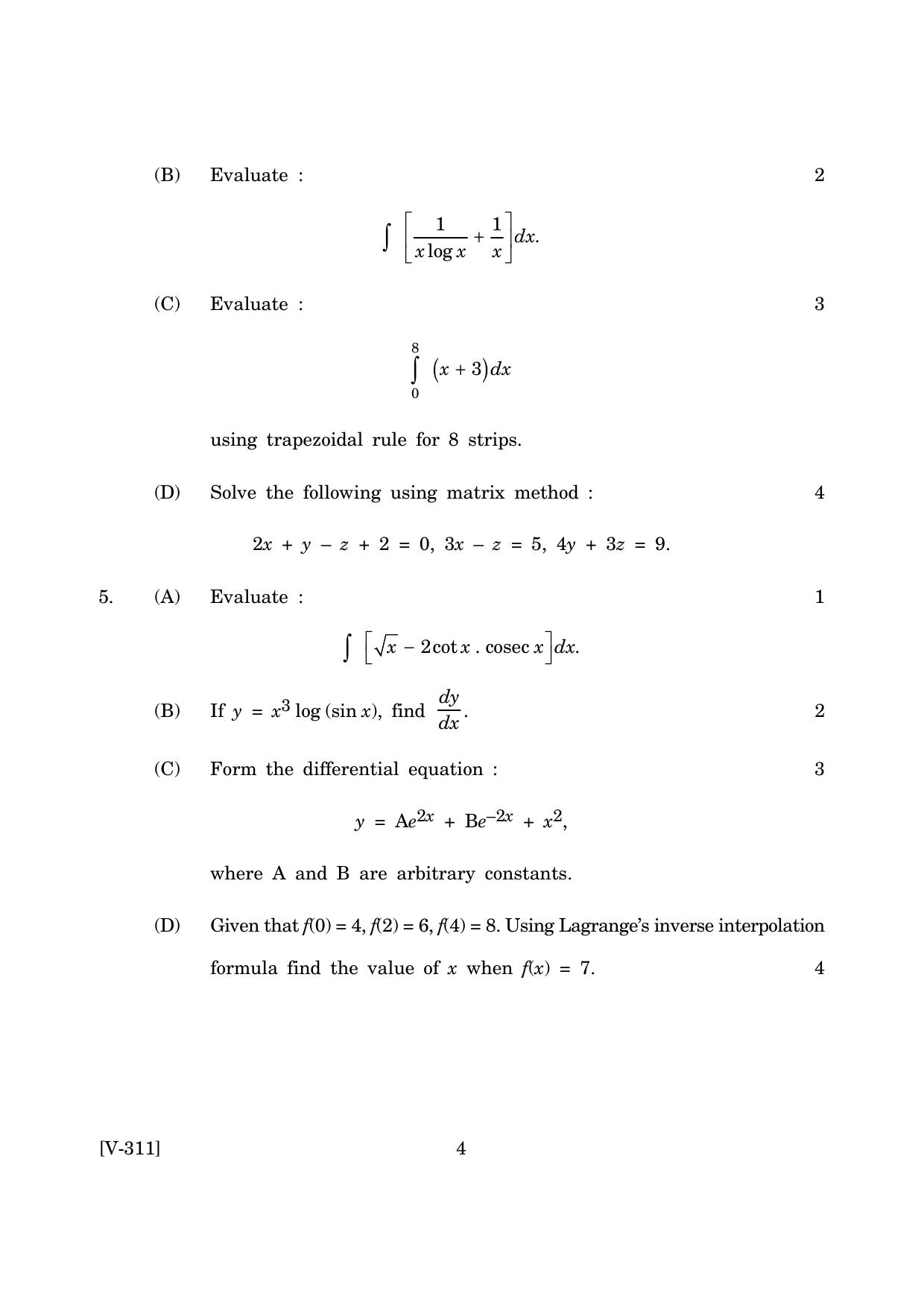 Goa Board Class 12 Mathematics (Voc) (March 2019) Question Paper - Page 4