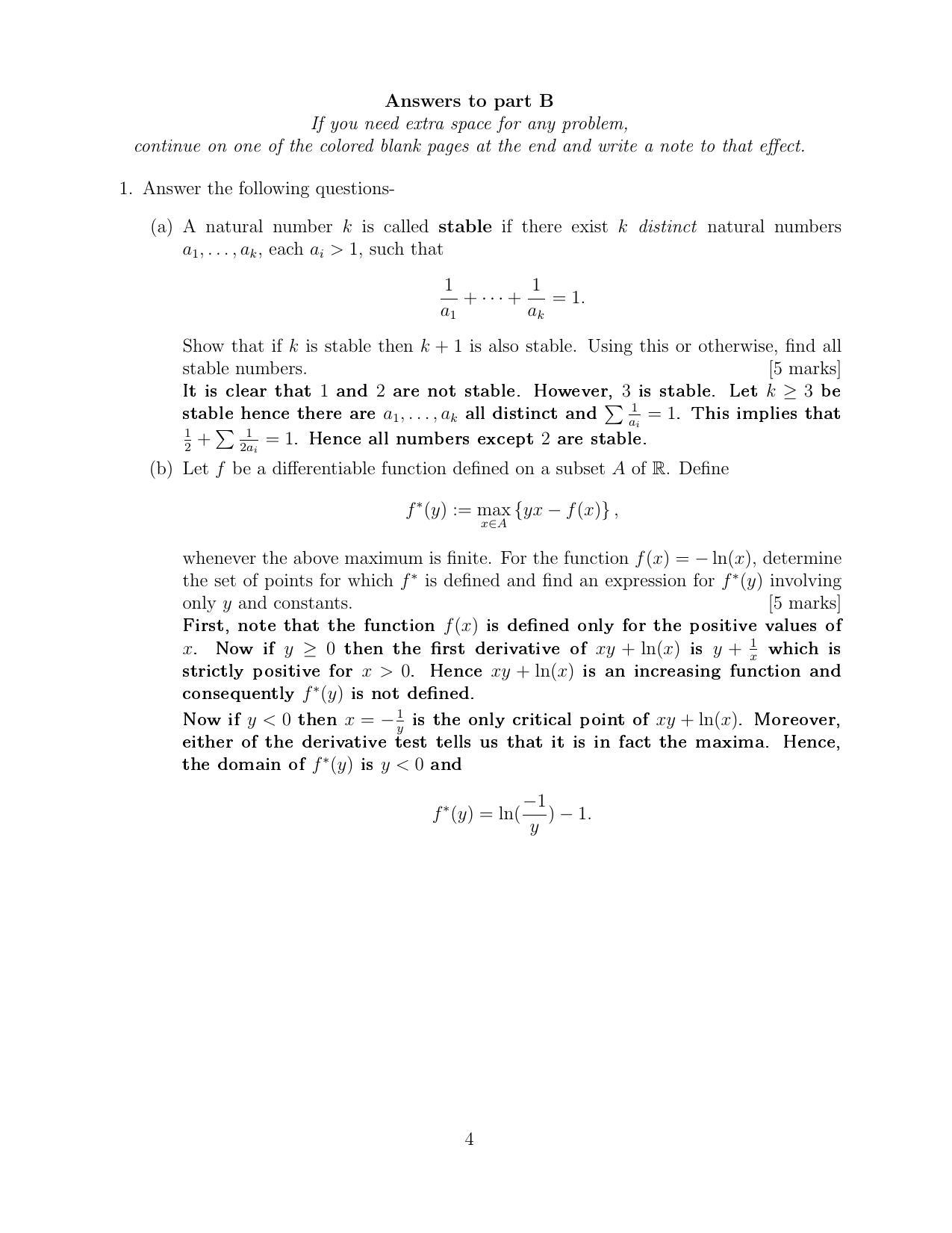 CMI Entrance Exam 2018 Solutions B.Sc (Hons.) Mathematics and Computer Science - Page 4