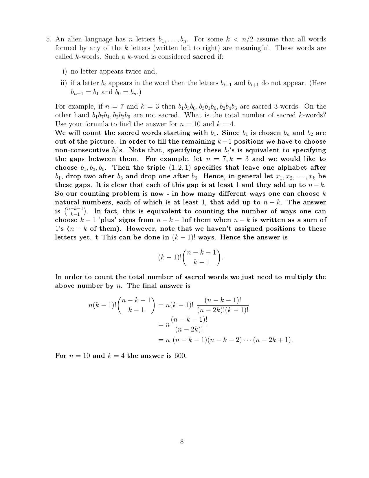 CMI Entrance Exam 2018 Solutions B.Sc (Hons.) Mathematics and Computer Science - Page 8