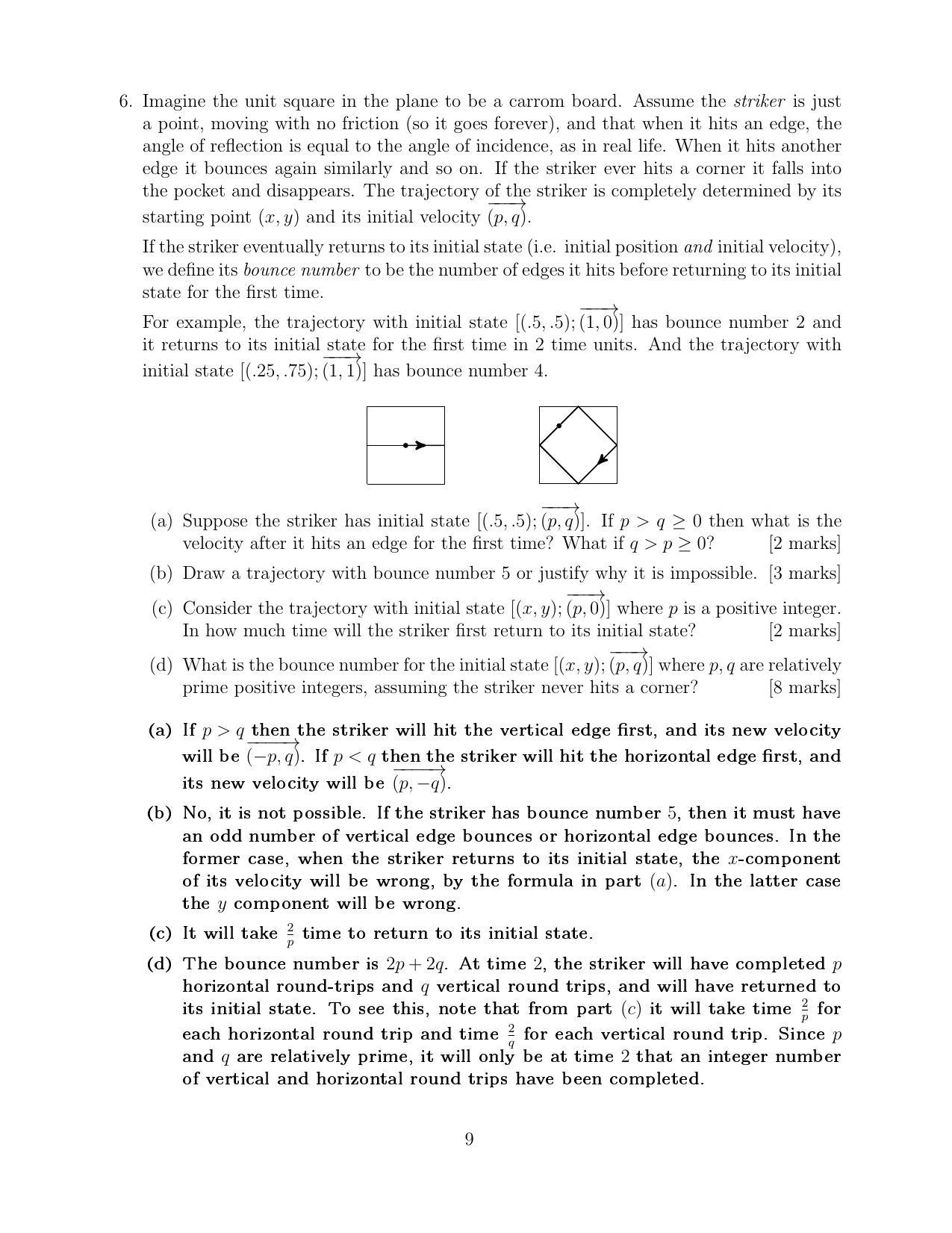 CMI Entrance Exam 2018 Solutions B.Sc (Hons.) Mathematics and Computer Science - Page 9