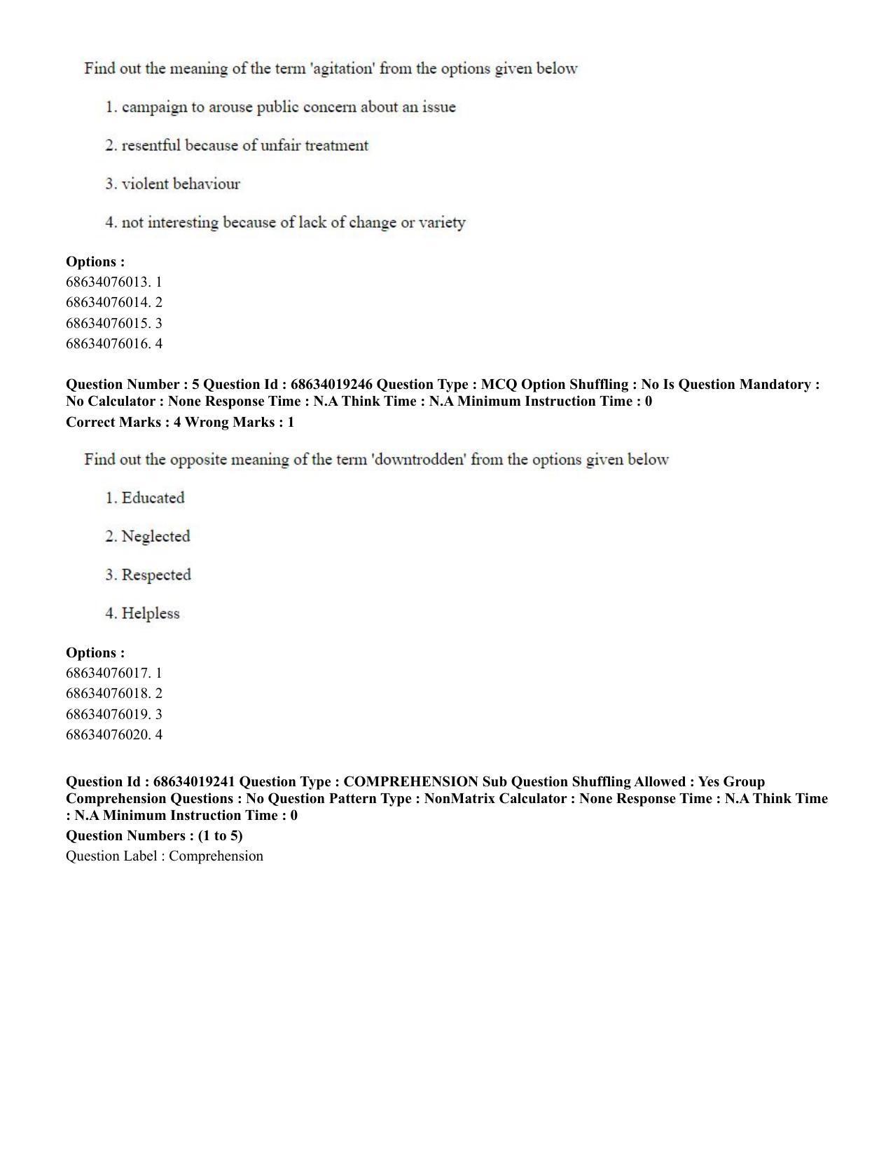 CUET PG 2023: SCQP23 – Pharmacy(ENG) - Shift 2 (13-06-2023) Question Paper - Page 4