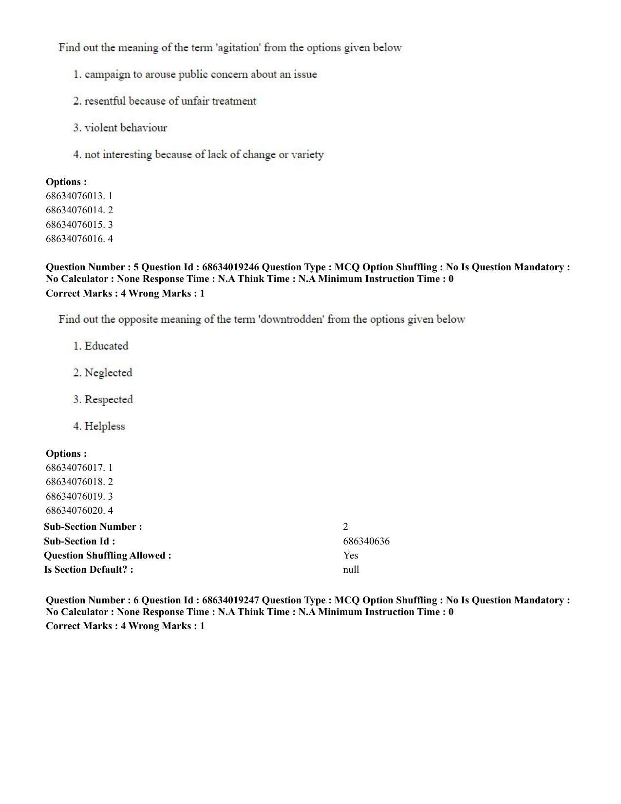 CUET PG 2023: SCQP23 – Pharmacy(ENG) - Shift 2 (13-06-2023) Question Paper - Page 7