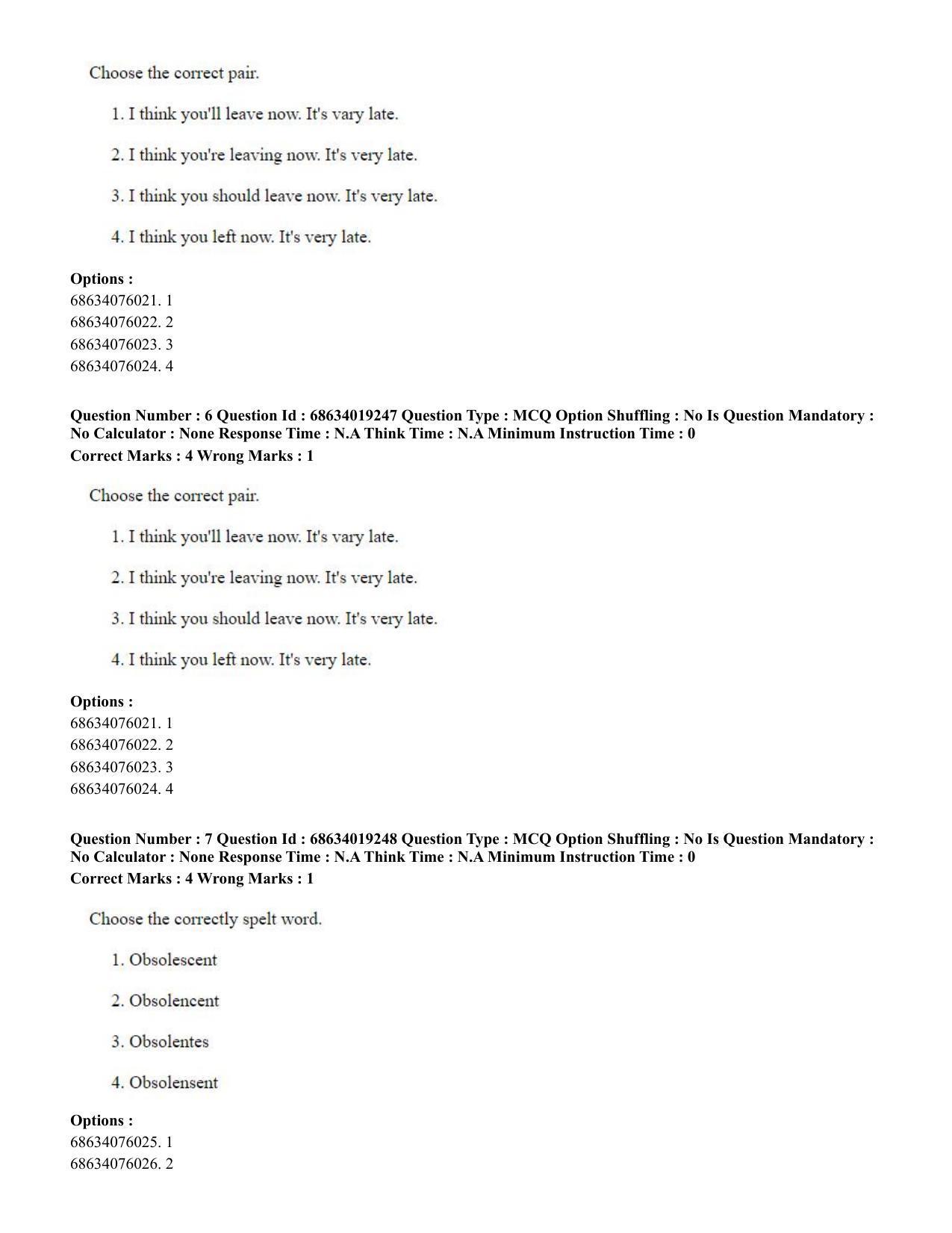 CUET PG 2023: SCQP23 – Pharmacy(ENG) - Shift 2 (13-06-2023) Question Paper - Page 8