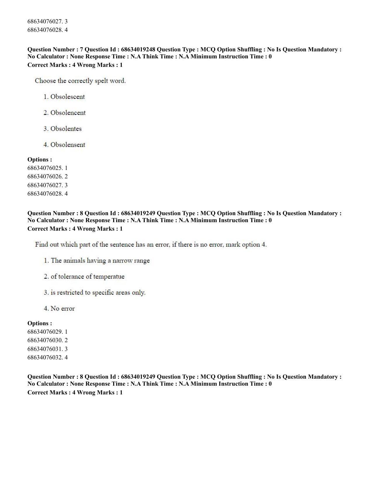 CUET PG 2023: SCQP23 – Pharmacy(ENG) - Shift 2 (13-06-2023) Question Paper - Page 9