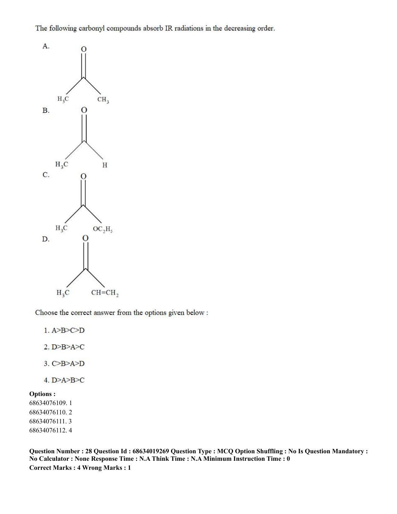 CUET PG 2023: SCQP23 – Pharmacy(ENG) - Shift 2 (13-06-2023) Question Paper - Page 28