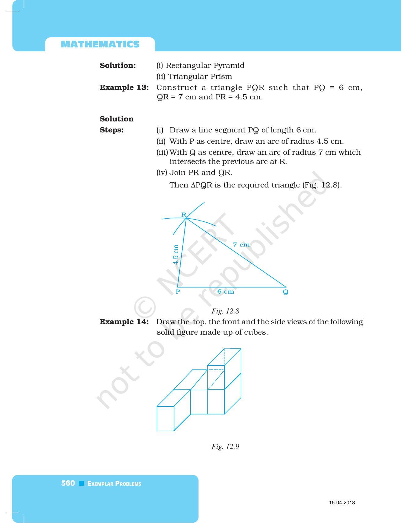 NCERT Exemplar Book for Class 7 Maths: Chapter 12- Practical Geometry Symmetry and Visualising Solid Shapes - Page 6