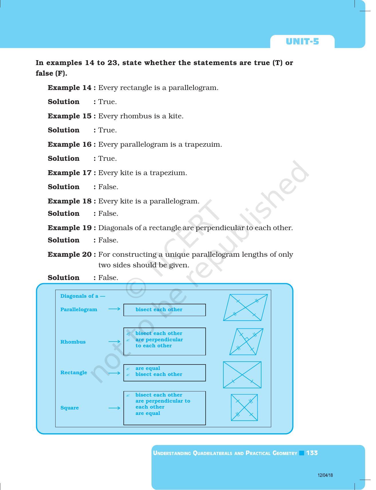 NCERT Exemplar Book for Class 8 Maths: Chapter 5- Understanding Quadrilaterals & Practical Geometry - Page 5