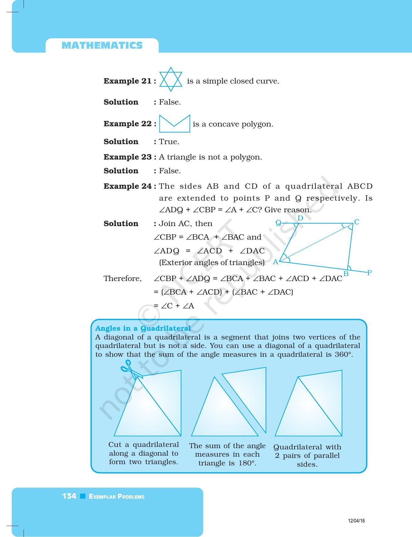 NCERT Exemplar Book for Class 8 Maths: Chapter 5- Understanding Quadrilaterals & Practical Geometry - Page 6