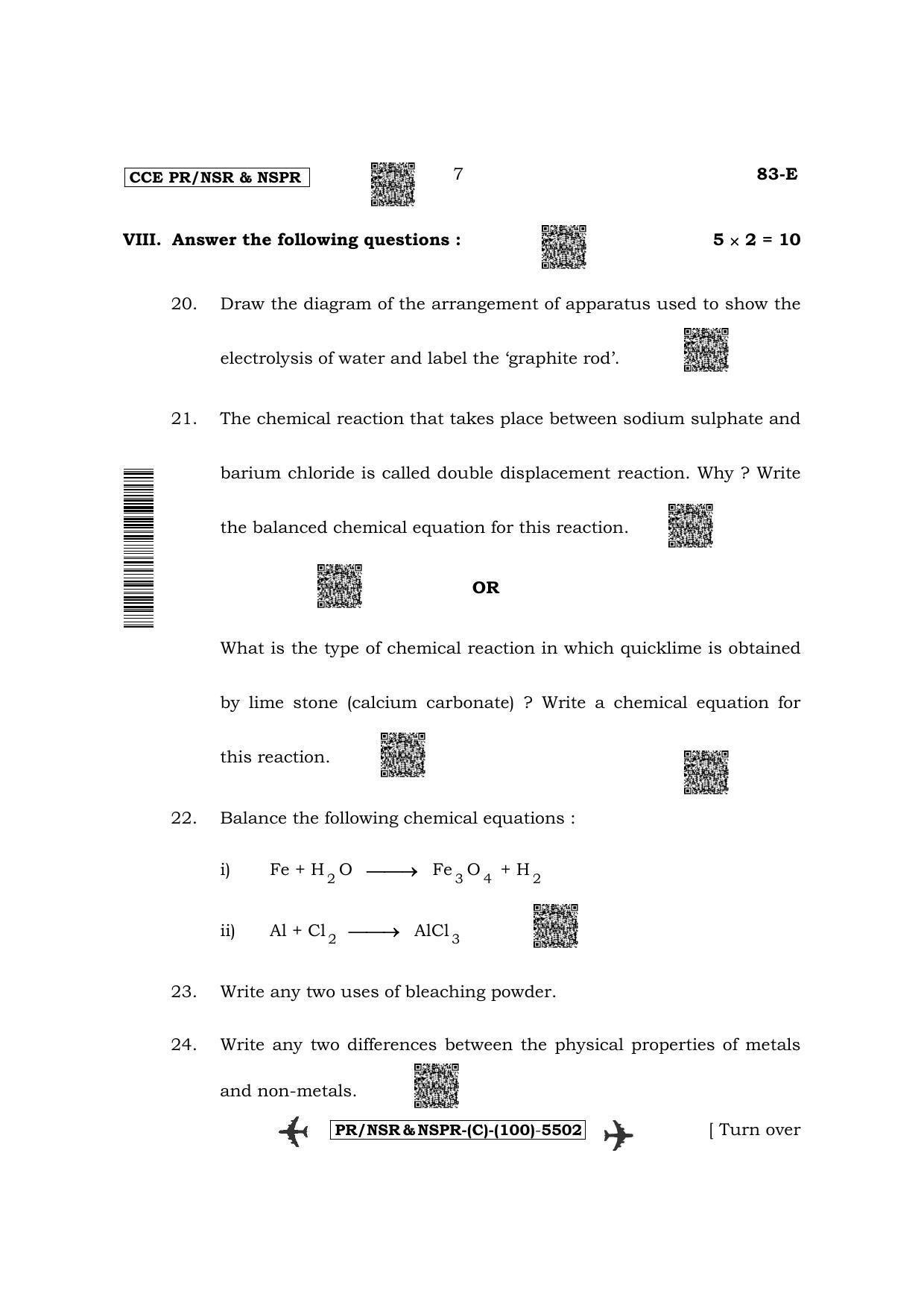 Karnataka SSLC Science-English Medium (Supplementary) Question Paper 2022 (C Version) - Page 7