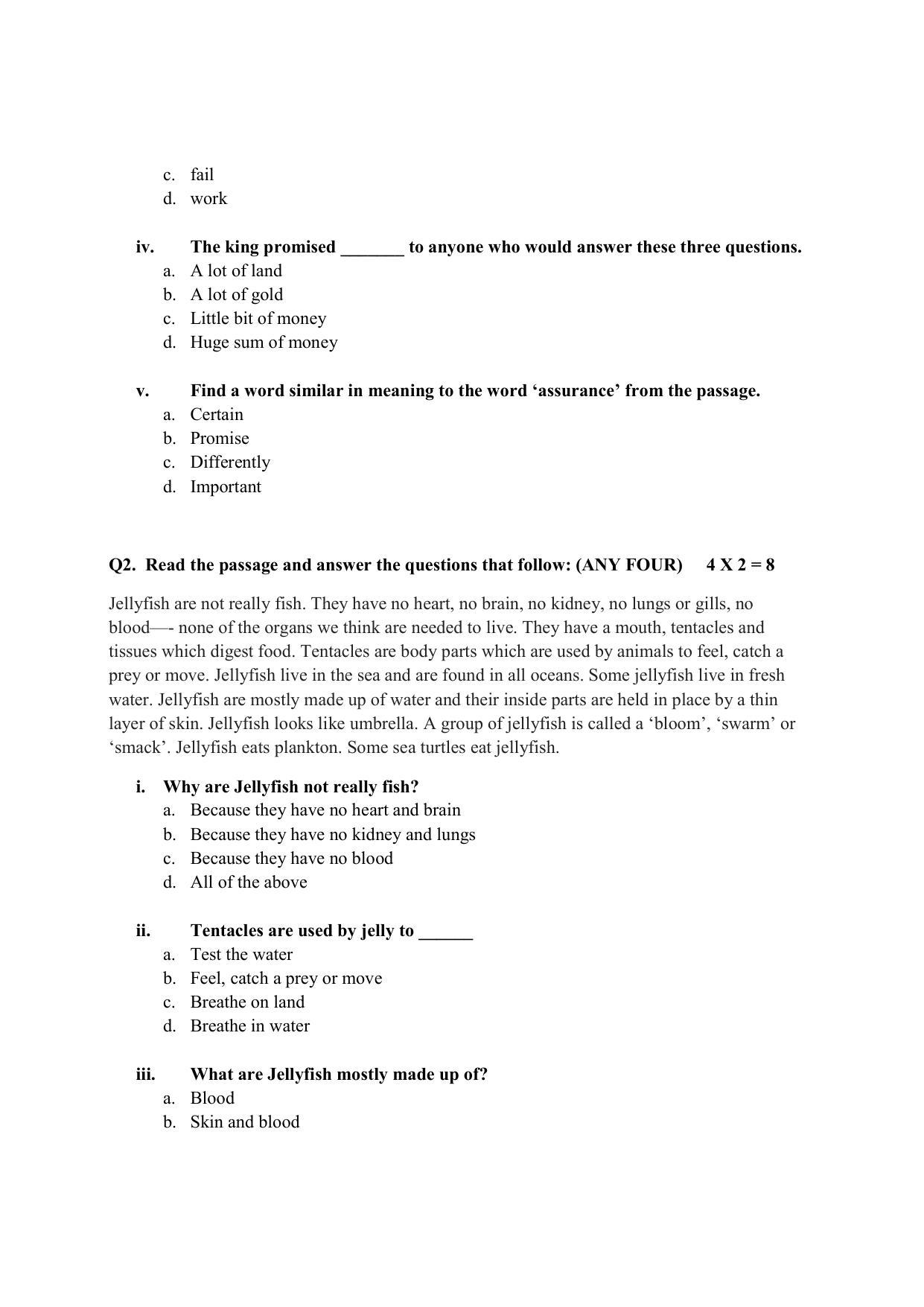 Edudel Class 8 English Sample Question Paper - Page 2
