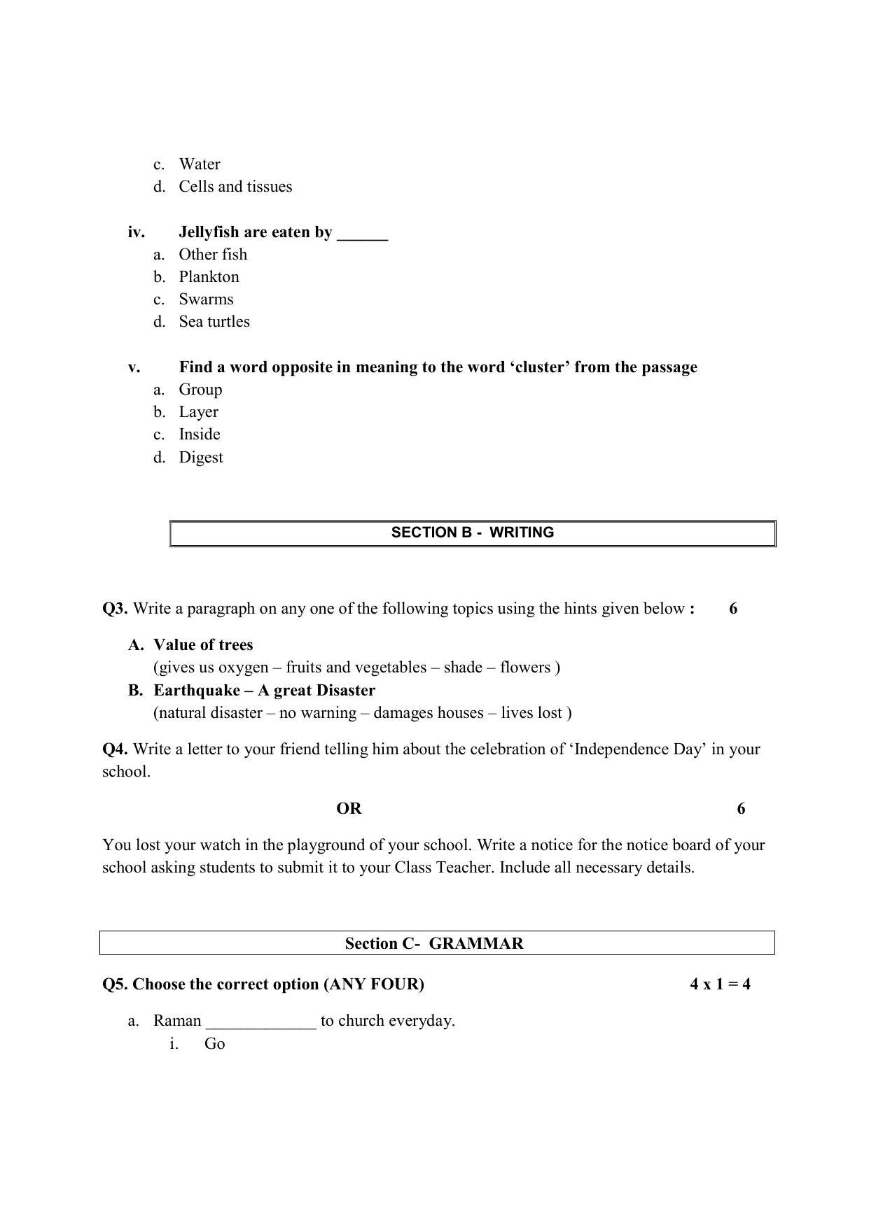 Edudel Class 8 English Sample Question Paper - Page 3