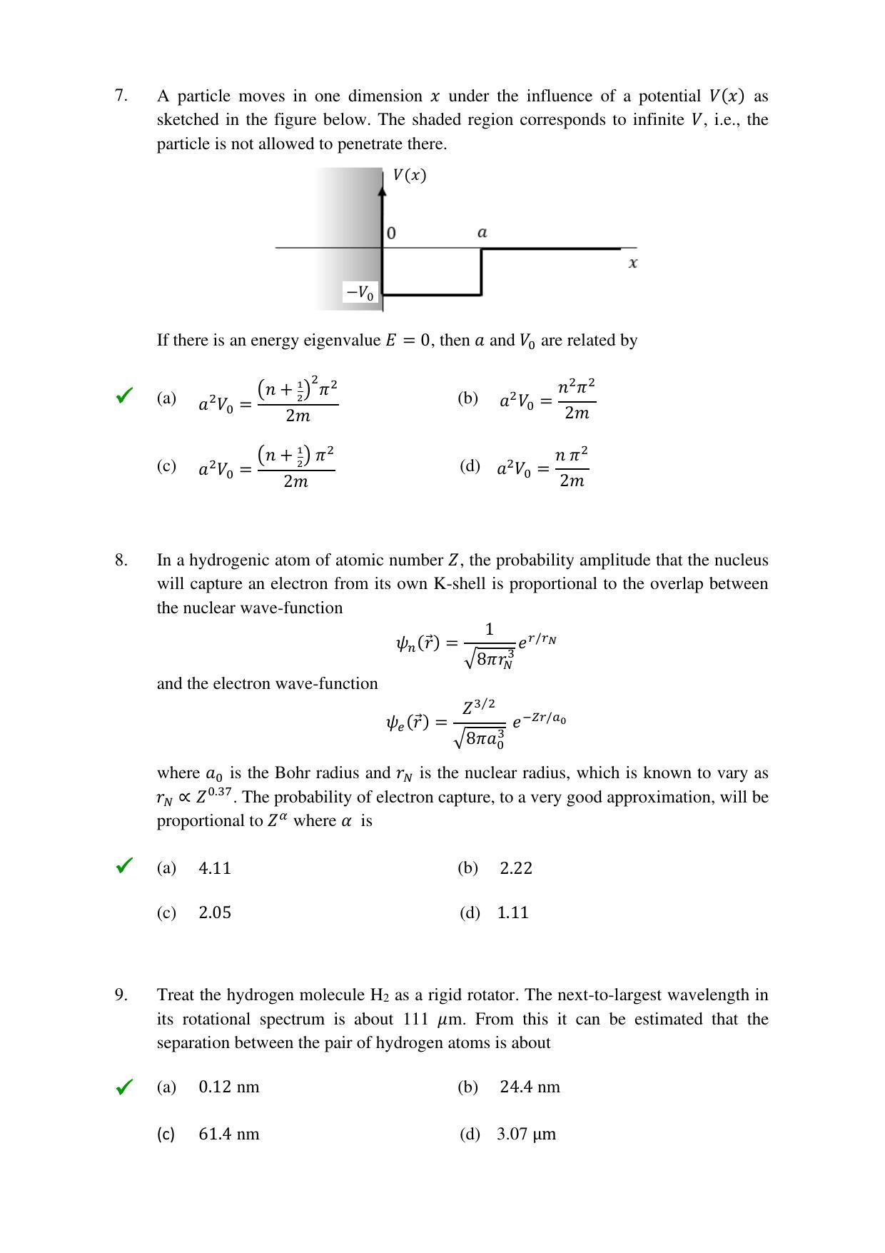 TIFR GS 2022 Physics Question Paper - Page 3