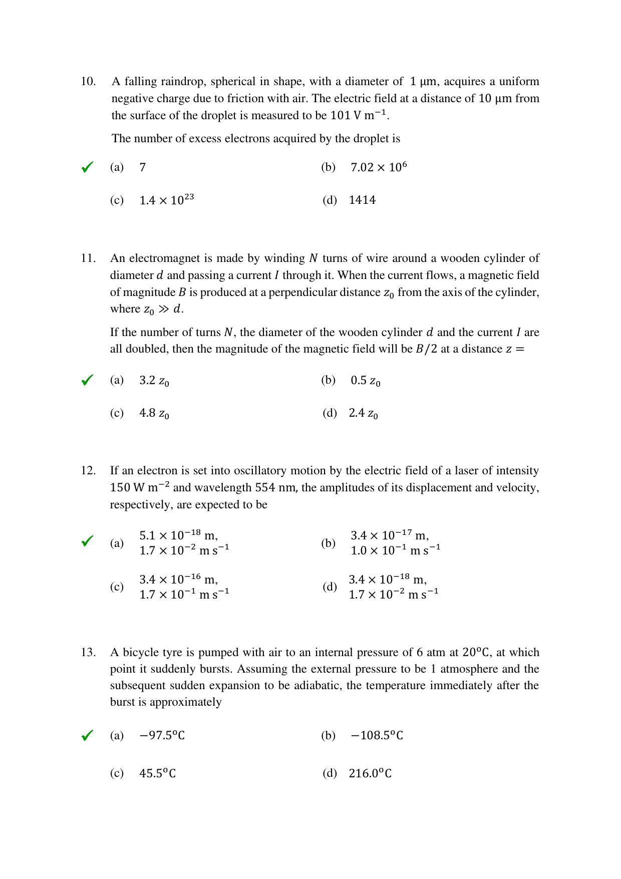 TIFR GS 2022 Physics Question Paper - Page 4