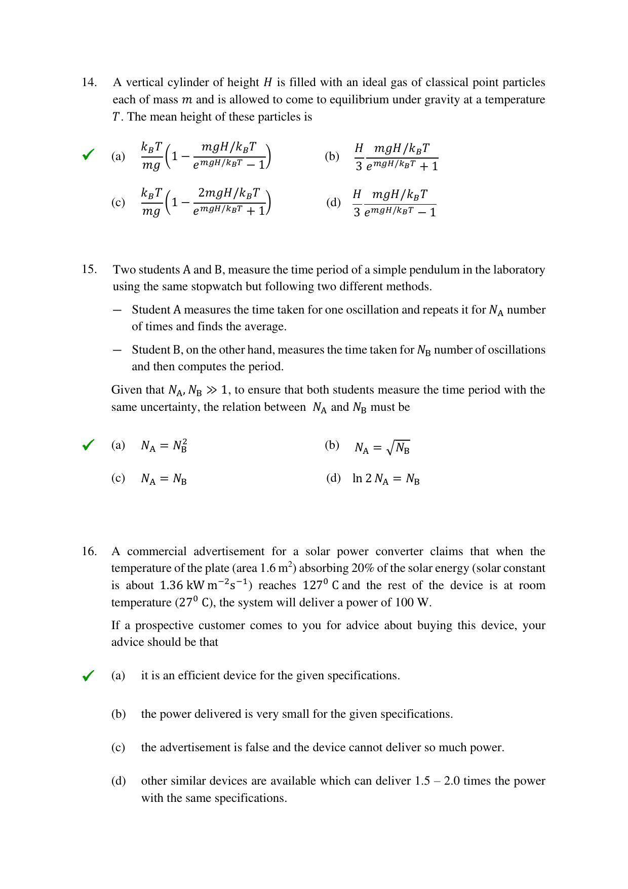 TIFR GS 2022 Physics Question Paper - Page 5