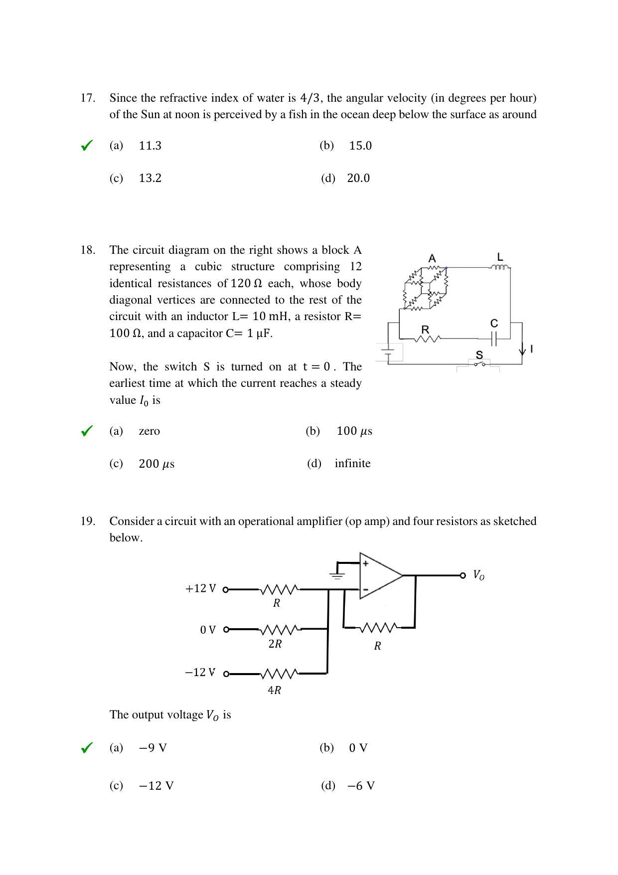 TIFR GS 2022 Physics Question Paper - Page 6