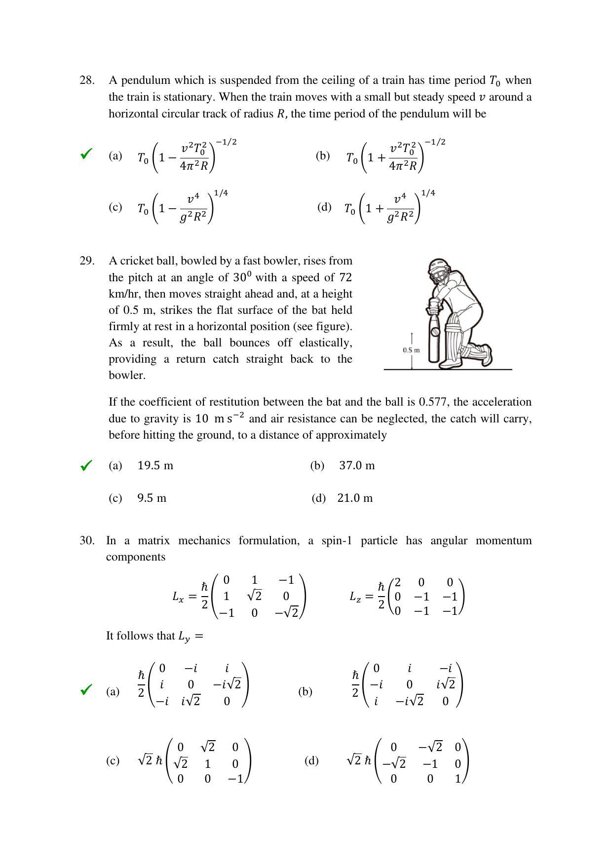 TIFR GS 2022 Physics Question Paper - Page 10